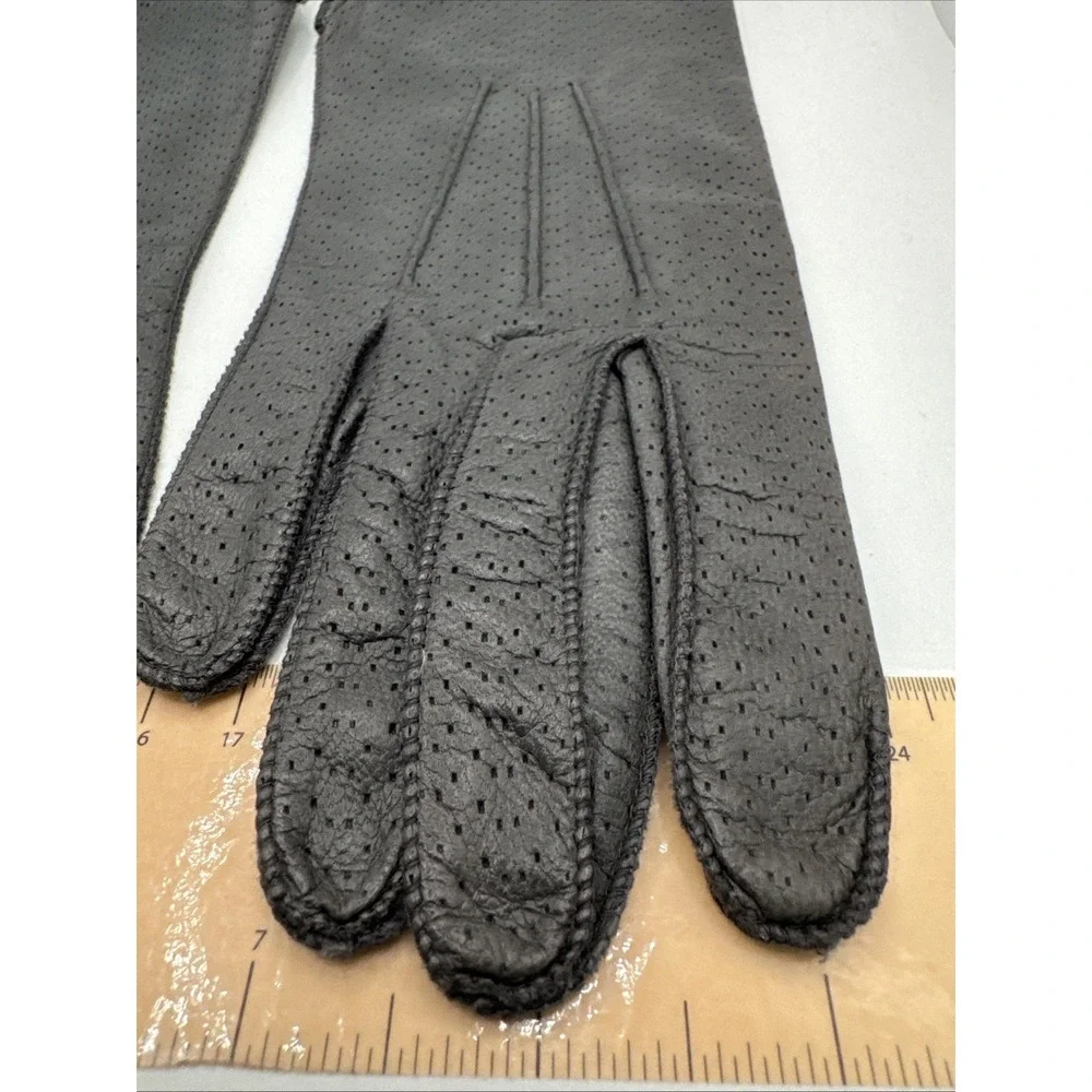 Vintage Gray‎ Made In Italy Gloves - M Unlined